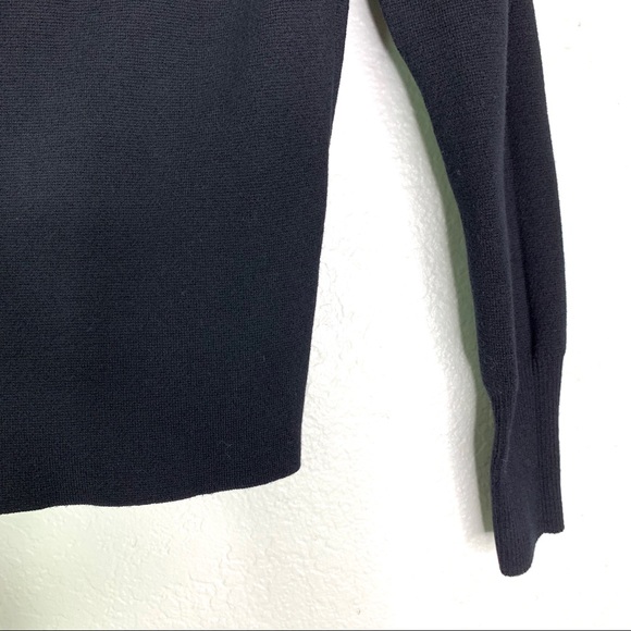 J. Crew black subtle boat neck merino wool sweater - Picture 5 of 8